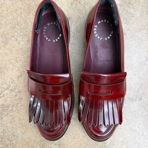 Marc By Marc Jacobs Red Fringe Moccasins